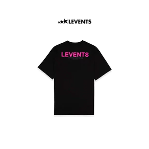 Áo thun Levents XL Logo Lấp lánh/ Black Oversized Tee 100% Cotton T-shirt