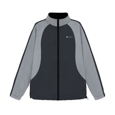 Áo Khoác Jacket Dù Unisex Form Rộng Local Brand iGB Basic Màu Xám