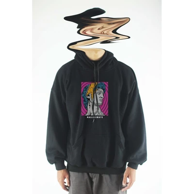 Áo hoodie unisex chodole chất liệu hoodie nỉ, đẹp form rộng cho cả nam và nữ in hình độc đáo HALLUCINATE