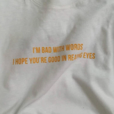 Áo thun tay ngắn unisex Chodole cho cả nam và nữ, chất liệu vải cotton in hình I'm bad with words