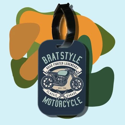 Thẻ hành lý cho túi xách balo du lịch in hình brat style motorcycle (nhiều màu)