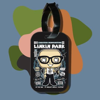 Thẻ hành lý cho túi xách balo du lịch in hình pop culture cartoon series Linkin Park Chester Bennington (nhiều màu)