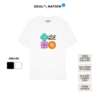 Áo thun unisex In hình cao cấp những viên GẠCH BÔNG đầy sắc màu form basic 100% cotton premium SOUL OF A NATION