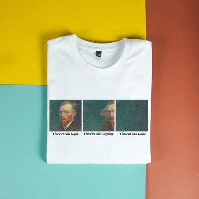 [Mã FATHANG5 giảm 10K đơn 50K] Áo thun cotton 100% in hình Vincent Van Gogh, Van Goghing, Van Gone