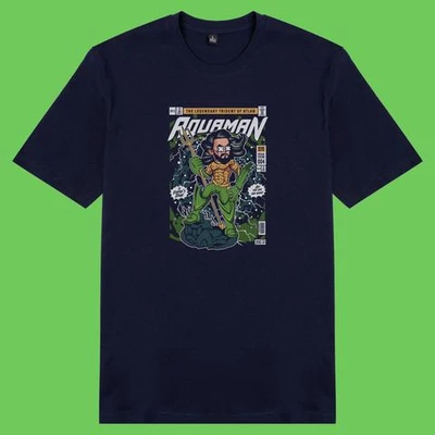 Áo thun tay ngắn unisex Chodole cho cả nam và nữ, chất liệu vải cotton in hình pop culture cartoon series - aquaman