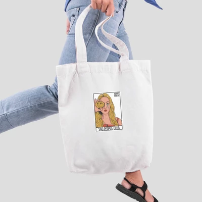 Túi vải tote bag của Chodole chất liệu túi canvas vải bố đẹp in hình độc đáo Sad People Club
