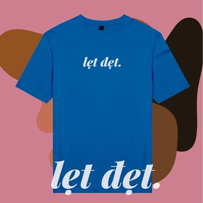Áo thun tay ngắn unisex Chodole cho cả nam và nữ, chất liệu vải cotton in chữ ngôn ngữ Saigon lẹt đẹt (nhiều màu)
