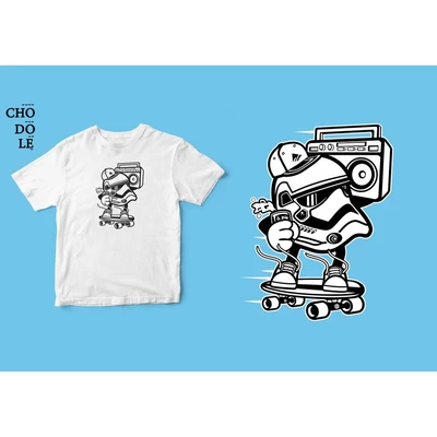 Áo thun unisex cotton 100% in hình Super Heroes Series - Street Trooper (nhiều màu)