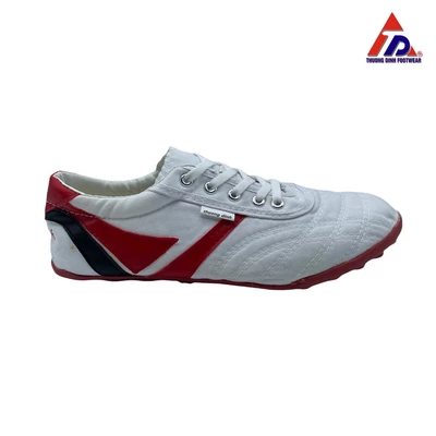 Giầy vải ĐB 16-3.4 - Màu trắng viền đỏ