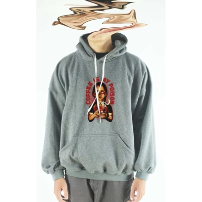  Áo hoodie unisex chodole chất liệu hoodie nỉ, đẹp form rộng cho cả nam và nữ in hình độc đáo Coffee Is My Posion