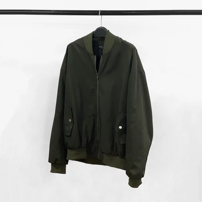 Áo khoác bomber rêu - olive bomber jacket