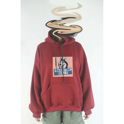 Áo khoác hoodie unisex cotton hình Pet Lovers , It was not me - Husky (nhiều màu)