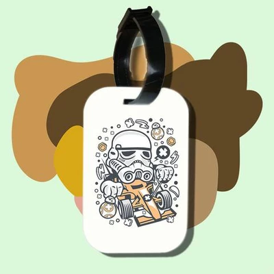 Thẻ hành lý cho túi xách balo du lịch in hình Star Wars - Trooper Formula racer (nhiều màu)