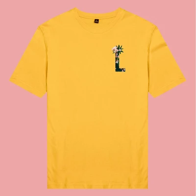Áo thun ngắn tay unisex Chodole cho cả nam và nữ, chất liệu vải cotton in cotton in hình floral text - L