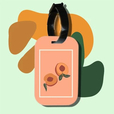Thẻ hành lý cho túi xách balo du lịch in hình abstract art peach (nhiều màu)
