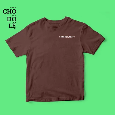 Áo thun tay ngắn unisex Chodole cho cả nam và nữ, chất liệu vải cotton in hình Thank you, next !