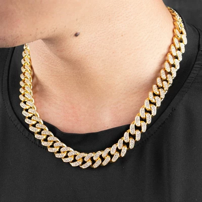 Vòng cổ Cuban Unisex Diamond Chain - Dây chuyền Cuban - Hàng siêu cấp phong cách Hiphop