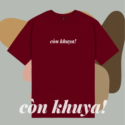 Áo thun tay ngắn unisex Chodole cho cả nam và nữ, chất liệu vải cotton in chữ ngôn ngữ Saigon Còn khuya (nhiều màu)