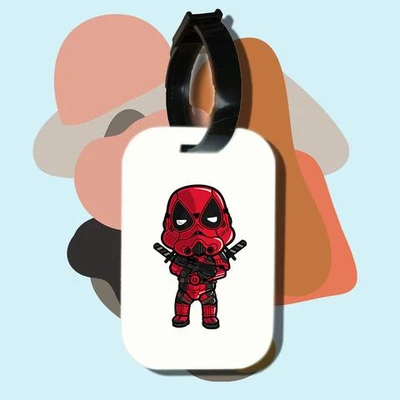 Thẻ hành lý cho túi xách balo du lịch in hình Super Heroes deadtrooper (nhiều màu)