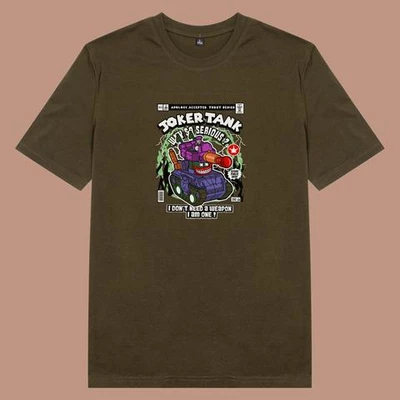 Áo thun tay ngắn unisex Chodole cho cả nam và nữ, chất liệu vải cotton in hình Popular Cartoon Joker Tank
