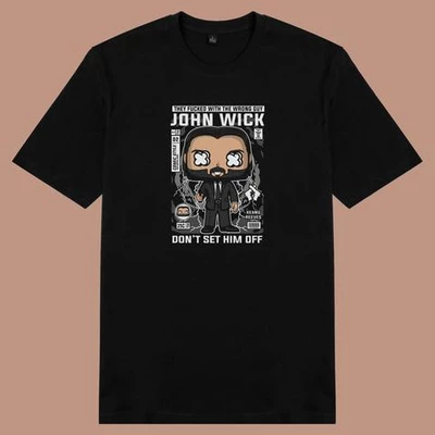 Áo thun ngắn tay unisex Chodole cho cả nam và nữ, chất liệu vải cotton in hình pop culture John Wick