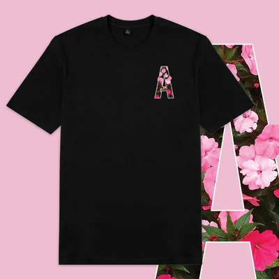 Áo thun ngắn tay unisex Chodole cho cả nam và nữ, chất liệu vải cotton in cotton in hình floral text - A