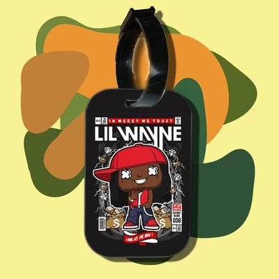 Thẻ hành lý cho túi xách balo du lịch in hình pop culture cartoon series - lil wayne (nhiều màu)