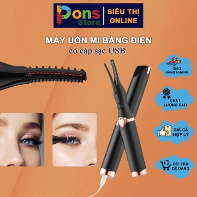 Máy uốn cong lông mi bằng điện có cáp sạc USB giữ cong 24h - PON04