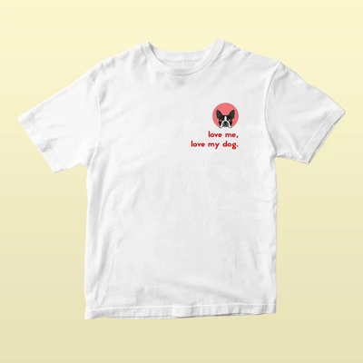 Áo thun tay ngắn unisex Chodole cho cả nam và nữ, chất liệu vải cotton in hình Love me, love my dog - Terrier