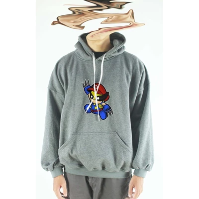 Áo khoác hoodie unisex cotton hình Super Heroes series - Mario Wolverine (nhiều màu)
