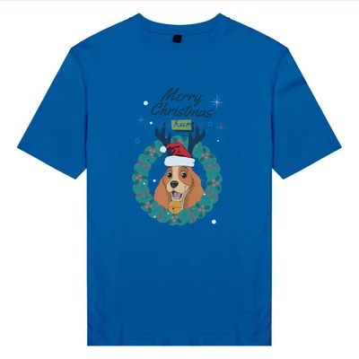 Áo thun unisex cotton 100% in hình Pet Lover Xmas - Cocker Spaniel (nhiều màu)