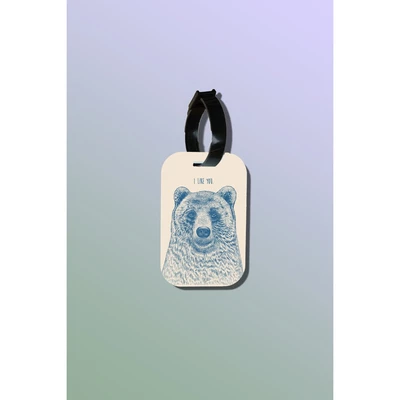 Tag hành lý là loại thẻ hành lý làm bằng gỗ ép cán nhựa cao cấp in hình thú cưng Pet Lovers - Bear Ivory