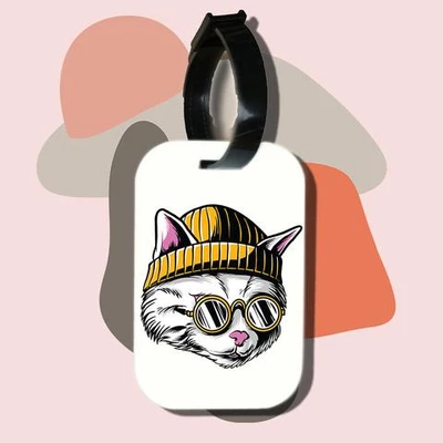 Thẻ hành lý cho túi xách balo du lịch in hình Cat Lover series - Leon The Cat (nhiều màu)
