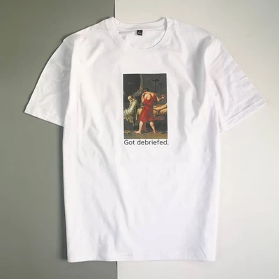 Áo thun ngắn tay unisex Chodole cho cả nam và nữ, chất liệu vải cotton in cotton 100% in hình Got Debriefed for Agency