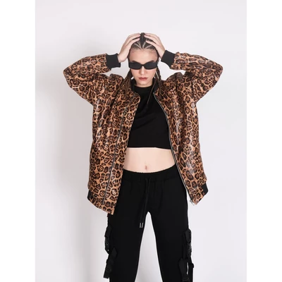Áo ZOMBIE® Leopard Bomber Jacket