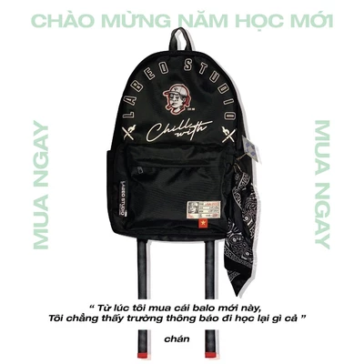 LBA01 Balo Chill With Labeo Chống Nước Mix Khăn badana
