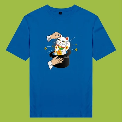 Áo thun unisex áo nam áo nữ cotton in hình thú cưng Cat Lover series - Magic Cat