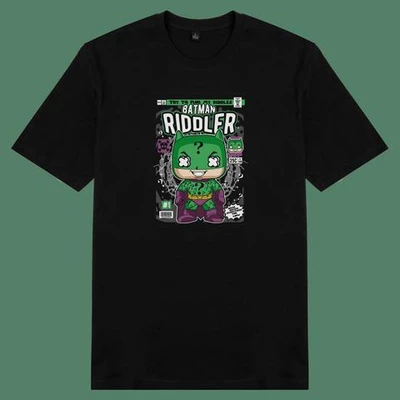 Áo thun ngắn tay unisex Chodole cho cả nam và nữ, chất liệu vải cotton in pop culture cartoon series - batman riddler