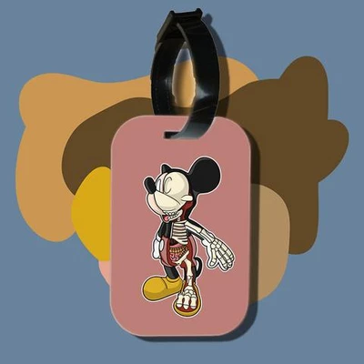 Thẻ hành lý cho túi xách balo du lịch in hình Half Skeleton - Mickey side (nhiều màu)