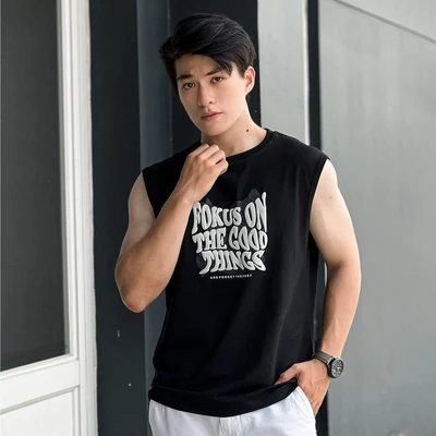 Áo Tank Top TORANO Chất Liệu Mềm Mại, Thoáng Mát, Co Giãn Tốt,  họa tiết in Fokus on the good things ESTA008