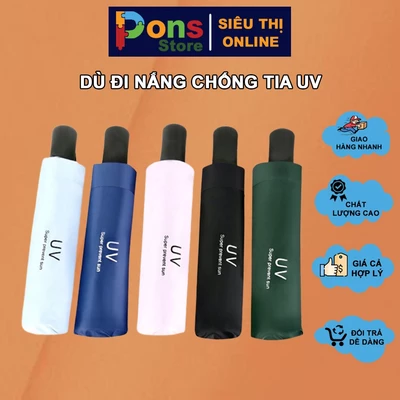 Dù che mưa ngăn tia UV khi đi nắng có nhiều màu lựa chọn - PON01