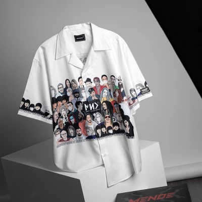 MENDE - Celeb Trắng Shirt - Áo sơ mi tay ngắn nam
