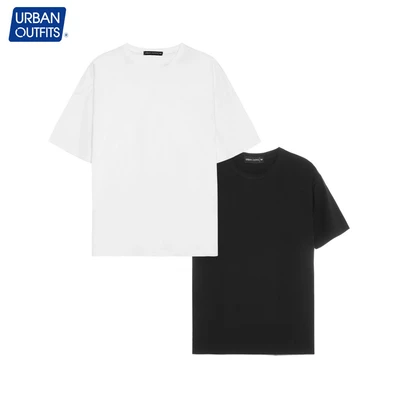 Áo Thun Nữ Tay Lỡ Form Rộng URBAN OUTFITS Cổ Tròn Unisex Big Size 90kg Trơn Đẹp 100% Cotton Gân URBAN OUTFIT ATO02