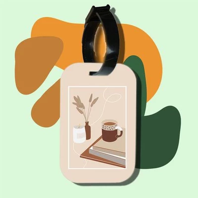 Thẻ hành lý chodole loại tag hành lý làm bằng gỗ ép cán nhựa cao cấp cho túi xách balo du lịch in hình relax time