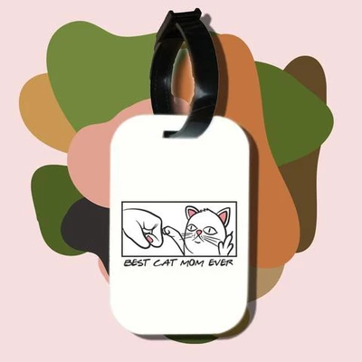 Thẻ hành lý cho túi xách balo du lịch in hình Cat Lover series - best cat mom ever (nhiều màu)