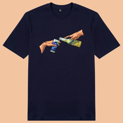 Áo thun cotton 100% in hình Starry Night and Summer Day - Van Gogh