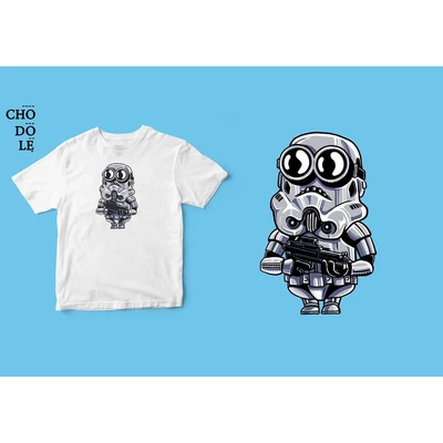 Áo thun unisex cotton 100% in hình Super Heroes Series - Minion Trooper (nhiều màu)