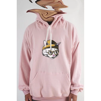 Áo khoác hoodie unisex cotton hình Cat Lover Series - Leon the Cat (nhiều màu)