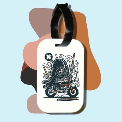 Thẻ hành lý cho túi xách balo du lịch in hình Super Heroes series - Vader Motocross (nhiều màu)