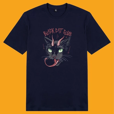 Áo thun unisex áo nam áo nữ cotton in hình Cat Lover series - Black Cat Club (nhiều màu)